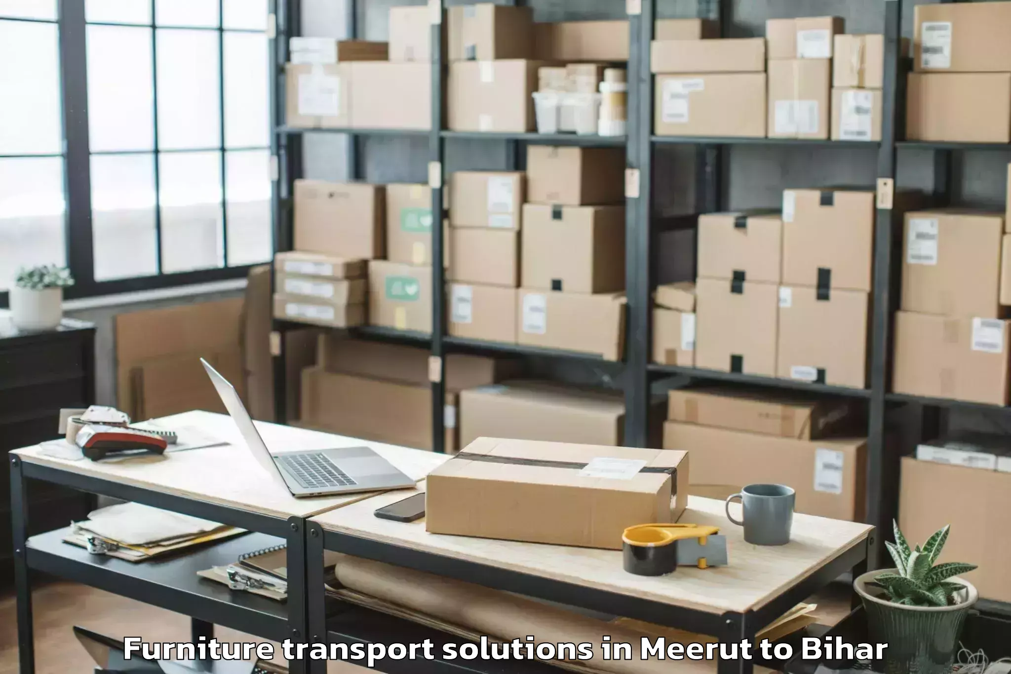 Professional Meerut to Rupauli Furniture Transport Solutions